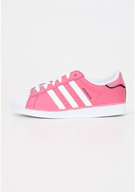 SUPERSTAR C white and pink girl sneakers ADIDAS ORIGINALS | IE0857.